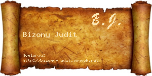 Bizony Judit névjegykártya